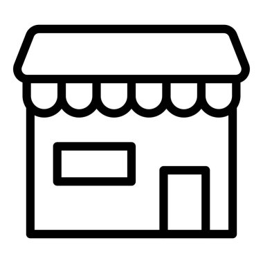 dükkan vektör satırı simgesi