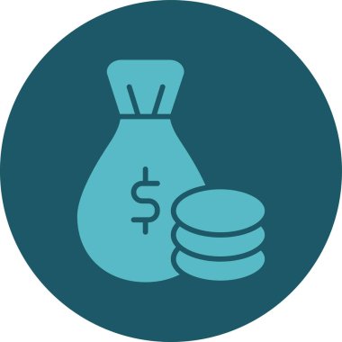 Para için. Web simgesi basit illüstrasyon