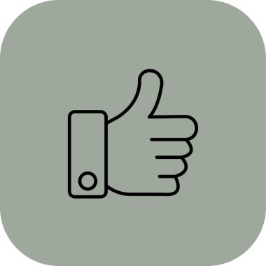 Baş parmağın yukarı simgesinin vektör illüstrasyonu