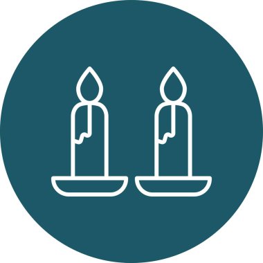 Mumlar. Web simgesi basit illüstrasyon