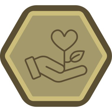 Modern aşk simgesinin vektör çizimi