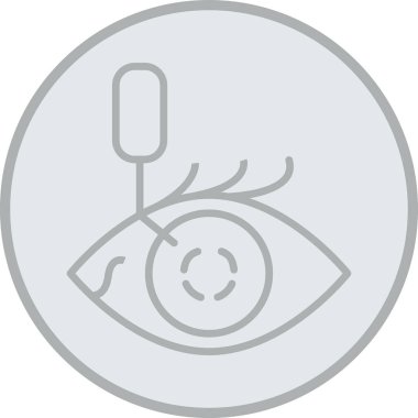 Vizyon vektör satırı simgesi