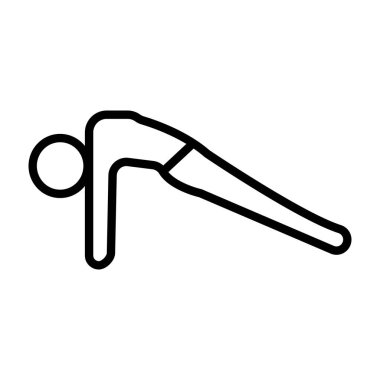 Beyaz arkaplan vektör illüstrasyonunda yoga pozu