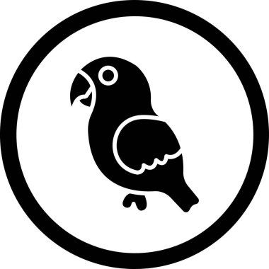 Kuş simgesinin vektör illüstrasyonu