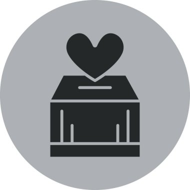 Hediye kutusu vektör satırı simgesi