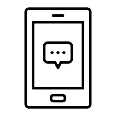 akıllı telefon sohbet simgesi vektör illüstrasyonu