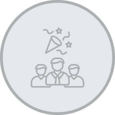 Yıldız simgesi, vektör illüstrasyonu olan bir grup insan