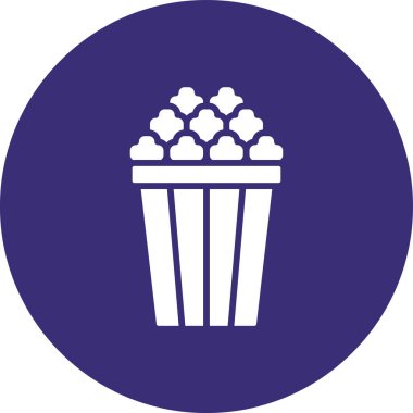 patlamış mısır ikonu vektör illüstrasyonu