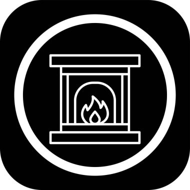 ateş simgesi soyut arkaplanda izole edildi