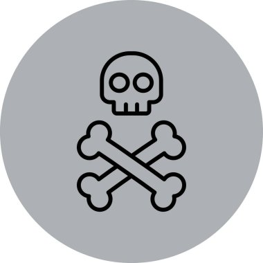 Kafatasının vektör çizimi