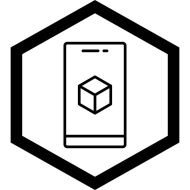 küp simge vektör çizim