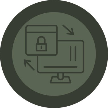 Web güvenlik simgesi, vektör illüstrasyonu