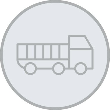 Kargo kamyonu kutsal kişilerin resmi, vektör çizim