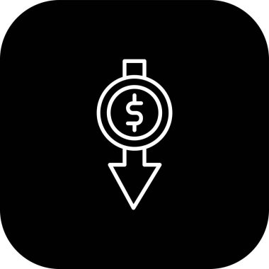 Dolar vektör sembolü düz simge