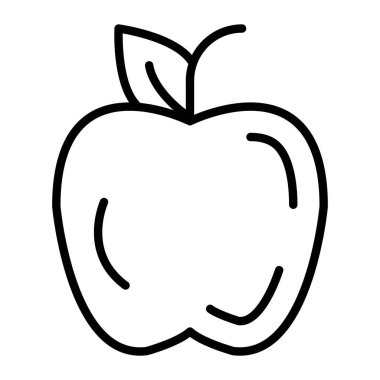 Elma. Web simgesi basit illüstrasyon