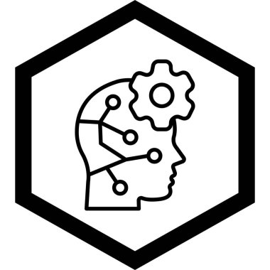 Beyin. Web simgesi basit tasarım