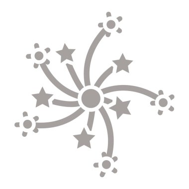 Kar Tanesi ikonu. Basit resimleme