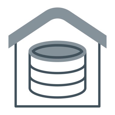 ev vektörü glyph düz simgesi