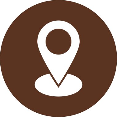 harita konumu pin düz glyph simgesi