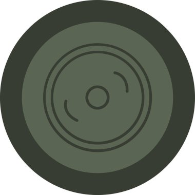 Yuvarlak bir simgenin vektör illüstrasyonu