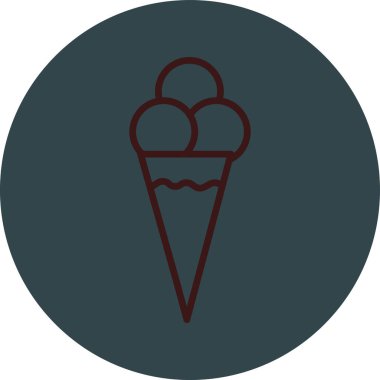 Dondurma ikonu. vektör illüstrasyonu