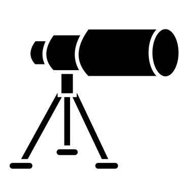 teleskop simgesi, basit biçim tasarım vektör çizimi
