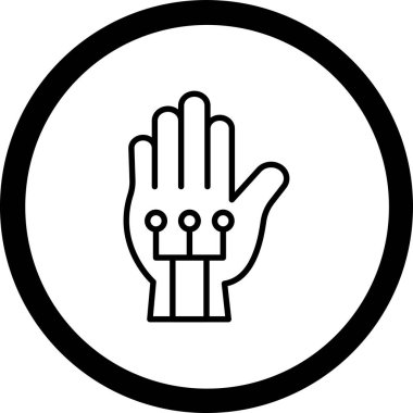 Bir el simgesinin vektör illüstrasyonu