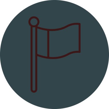 bayrak web simgesi, vektör illüstrasyonu