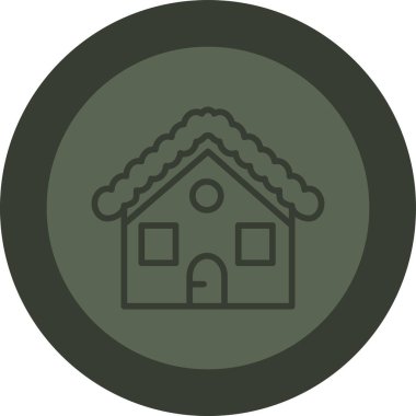 Ev. Web simgesi basit illüstrasyon