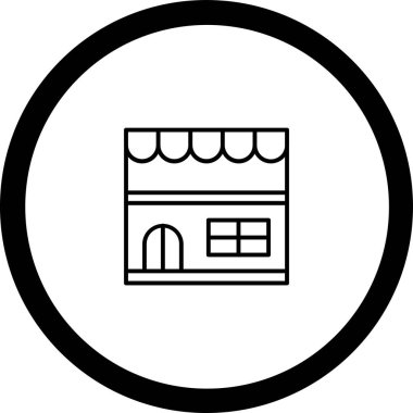 dükkan simgesi vektör illüstrasyonu