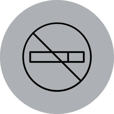 Dumanlı ikon vektör illüstrasyonu yok