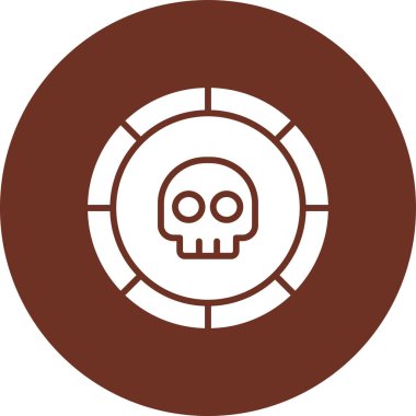 kafatası simgesi modada izole edilmiş arkaplan