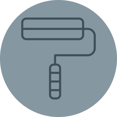 Bir fırça simgesinin vektör illüstrasyonu