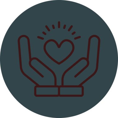 Bir kalp simgesinin vektör illüstrasyonu