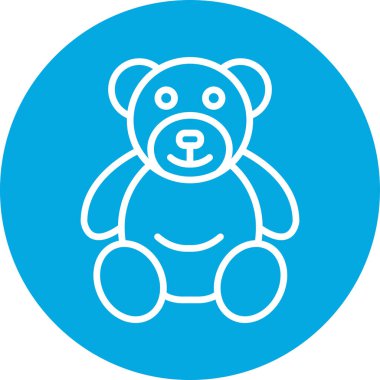 Oyuncak bebek. Web simgesi basit illüstrasyon