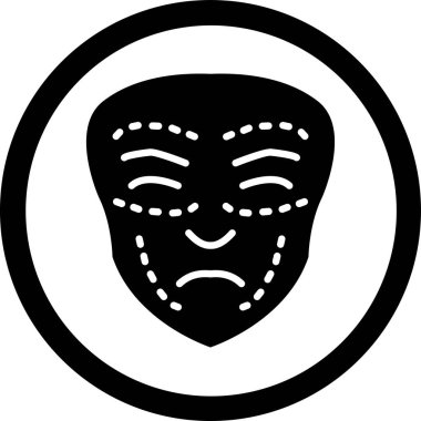 Maske. Web simgesi basit illüstrasyon