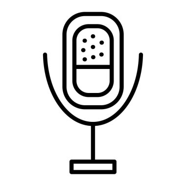 mikrofon simgesi vektör illüstrasyonu