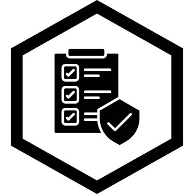 Kontrol listesi simgesi vektör illüstrasyonu