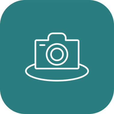 Benzersiz Kamera Vektörü Kabartma Simgesi