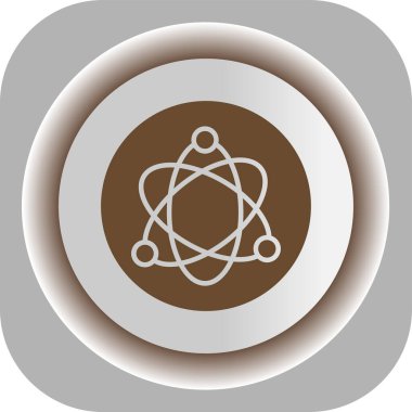 Eşsiz Atom Vektörü Kabartma Simgesi