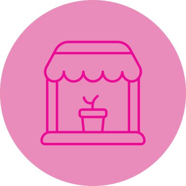 Mağaza simgesinin vektör illüstrasyon simgesi