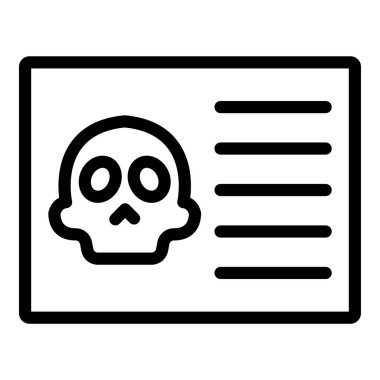 Kurukafa simgesi vektör illüstrasyonu