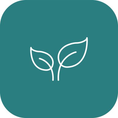 Yaprak düzlüğü simgesi, vektör, illüstrasyon