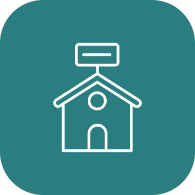 Ev simgesi soyut bir grupta izole edildi