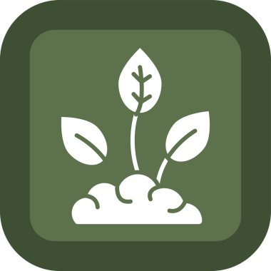 Bitki simgesinin vektör illüstrasyonu