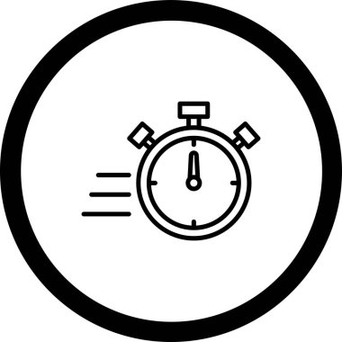 Saat simgesi vektör illüstrasyonu