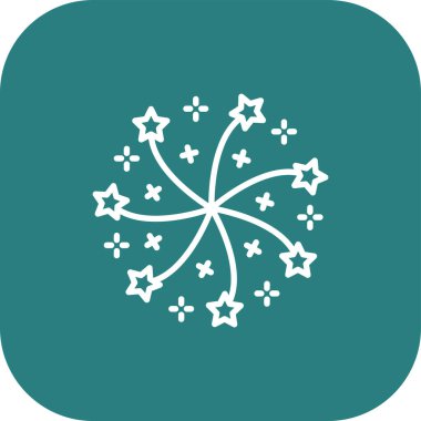 Kar Tanesi düz simgesi, vektör, illüstrasyon