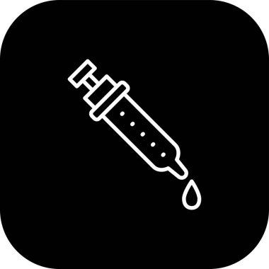 Şırınga simgesi, basit vektör illüstrasyonu