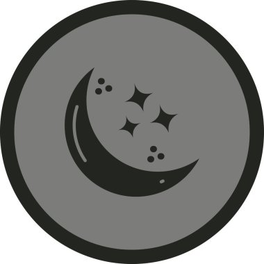 Ay ikonu vektör illüstrasyonu