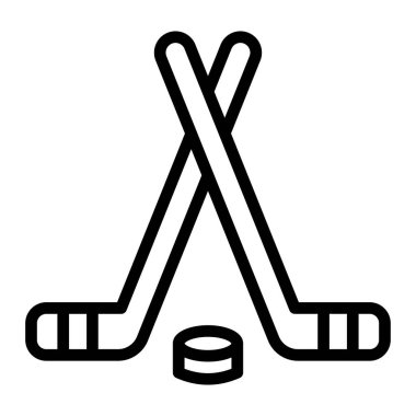 Buz hokeyi sopası. Basit resimleme